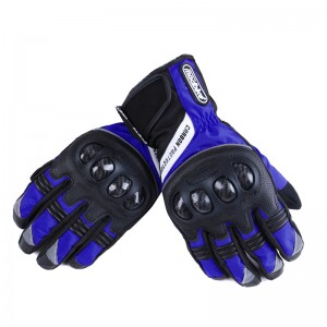 black gloves moto blue